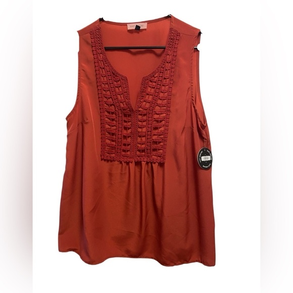 east Adelin Tops - East Adeline women’s rust red tank nwt size 1x